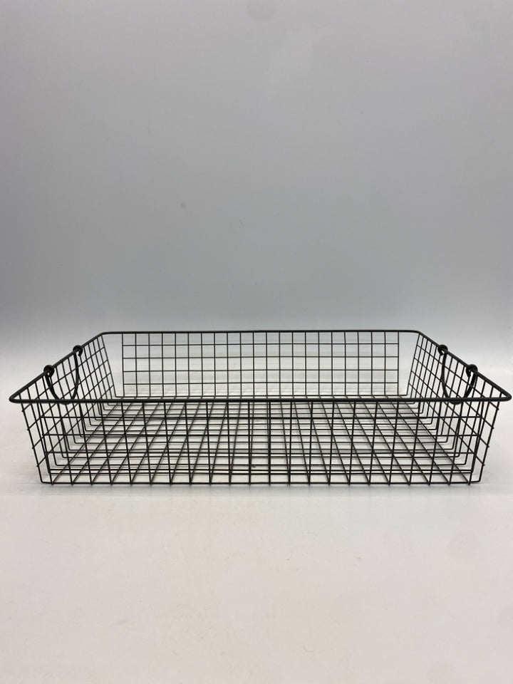 Gray Cut-Out Metal Basket