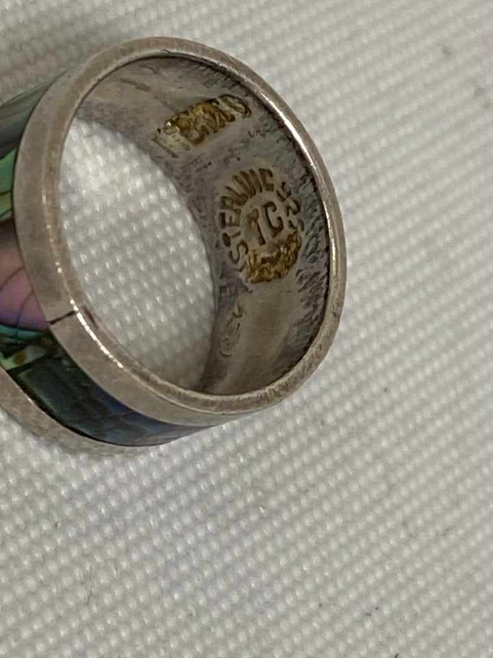 Silver Iridescent Ring