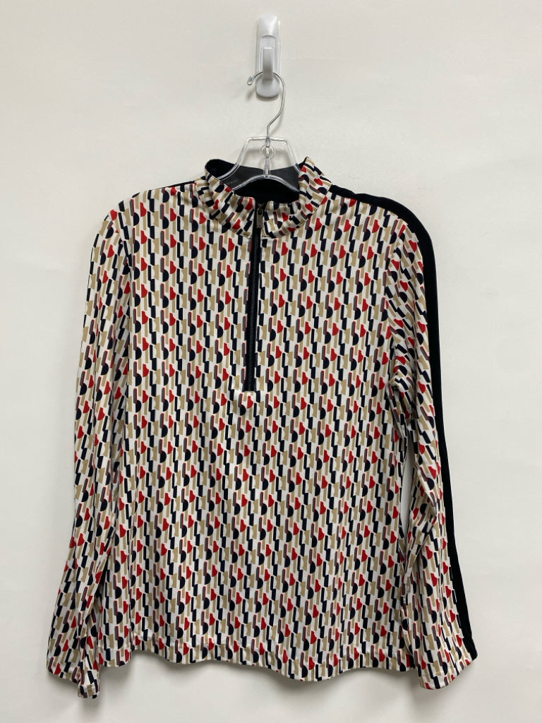 Tail Size M Red/Black Beige Print Ladies Pullover