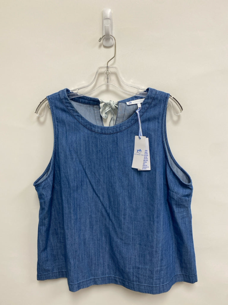 NWT Southern Tide Size XL Blue Sleeveless Chambray Ladies Top