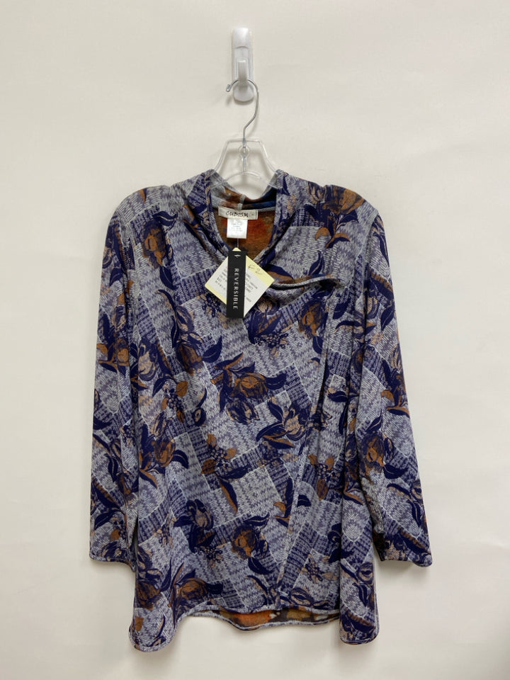 NWT Size S Navy Brown/Gray Cardigan Ladies Jacket