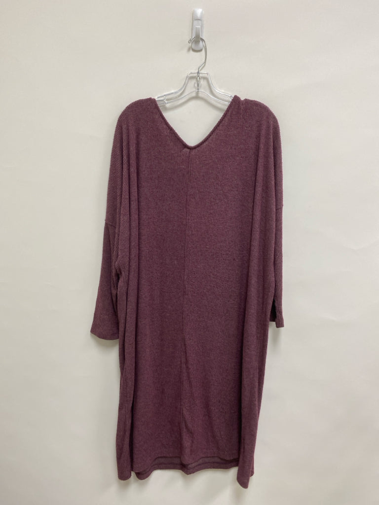 Size OSFM Mauve Mottled Long Sleeve Ladies Dress