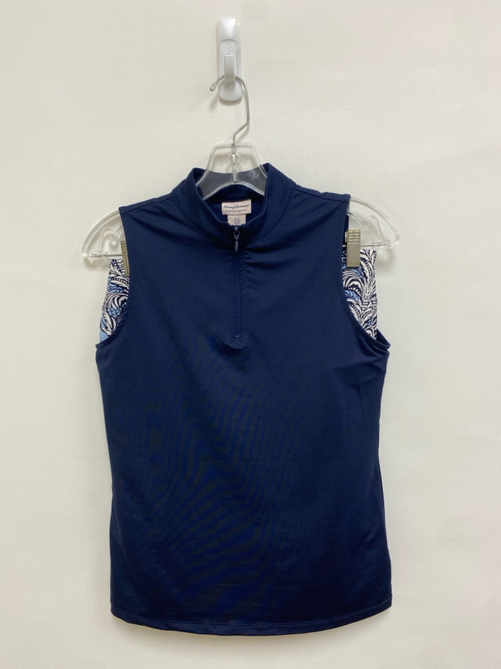 Tommy Bahama Size S Navy White Floral Sleeveless Athletic 2pc