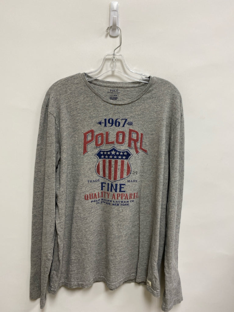 Ralph Lauren Size L Gray Navy/Red Men&