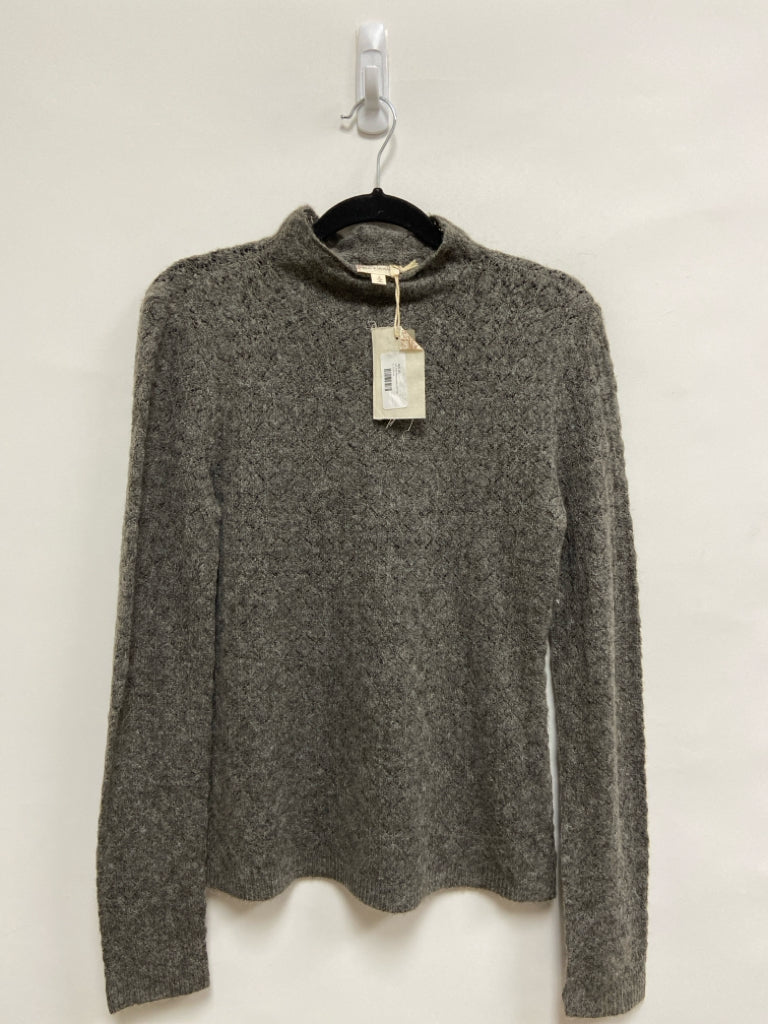 NWT Hem &amp; Thread Size L Charcoal Mock Neck Ladies Sweater