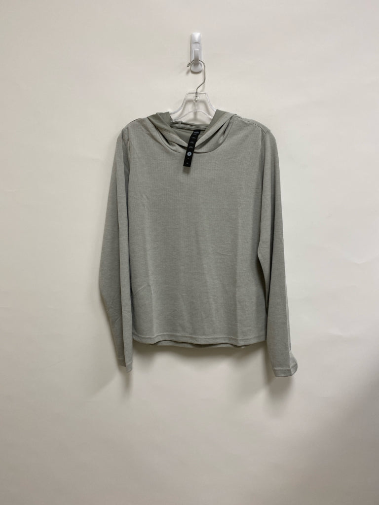 Size S Gray Hooded Long Sleeve Athletic Top