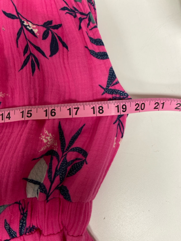 NWT wonderly  SIZE  2X Fuschia Navy Flowers Plus Size Dress