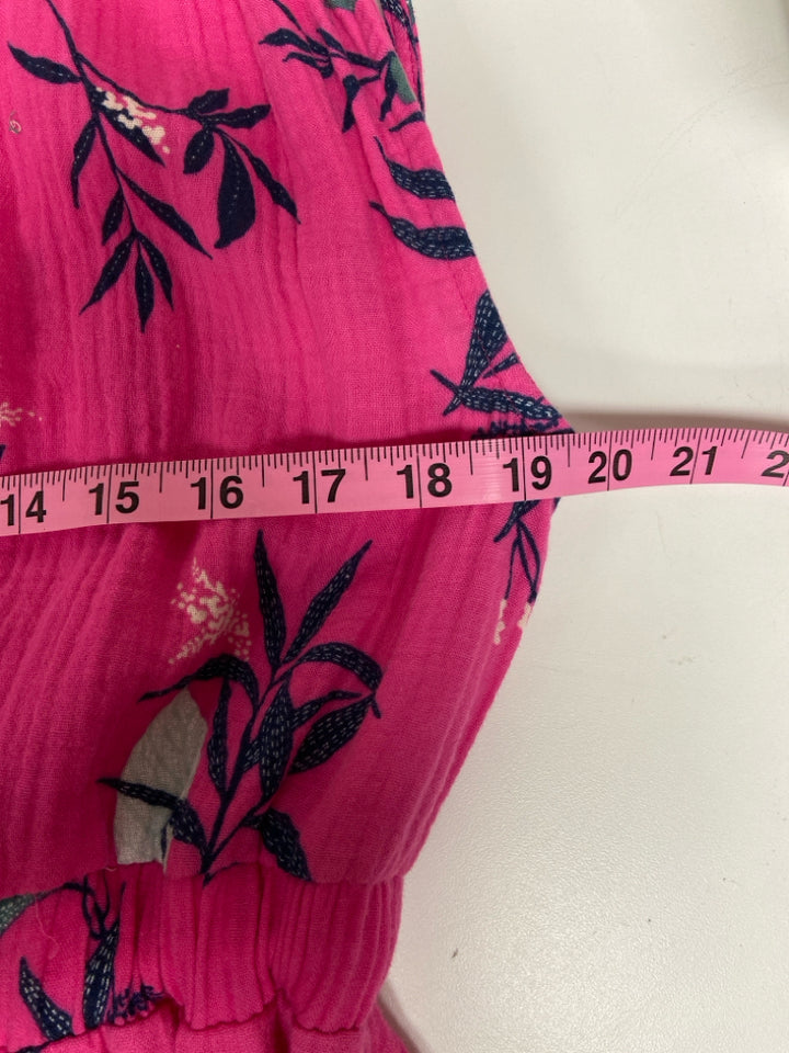 NWT wonderly  SIZE  2X Fuschia Navy Flowers Plus Size Dress