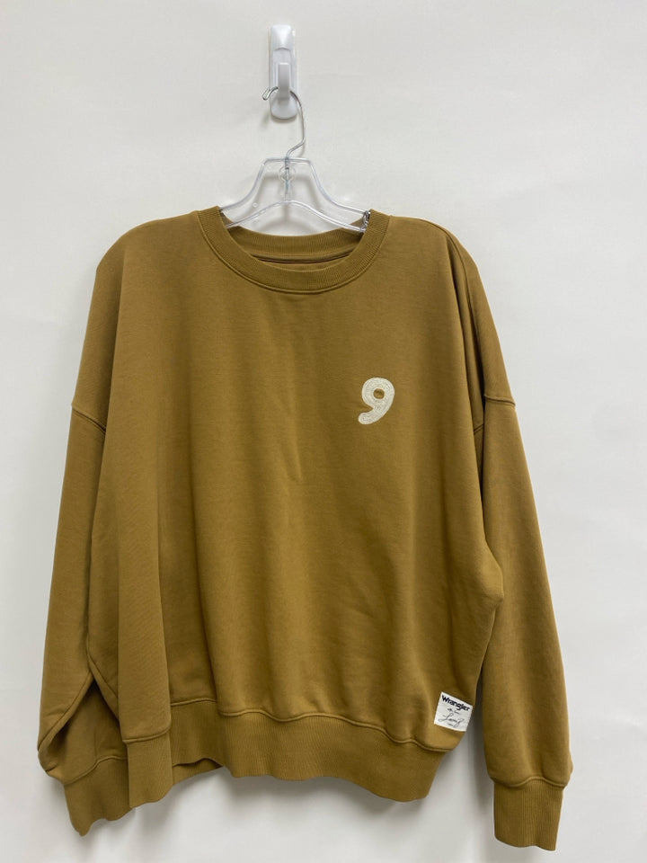 Wrangler Size S Tan Cream Applique Ladies Sweatshirt