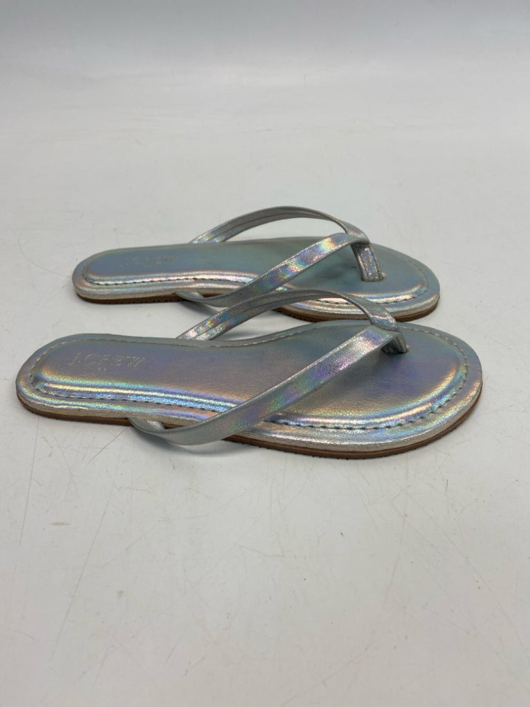 J Crew SIZE 13 Silver Iridescent Girl&