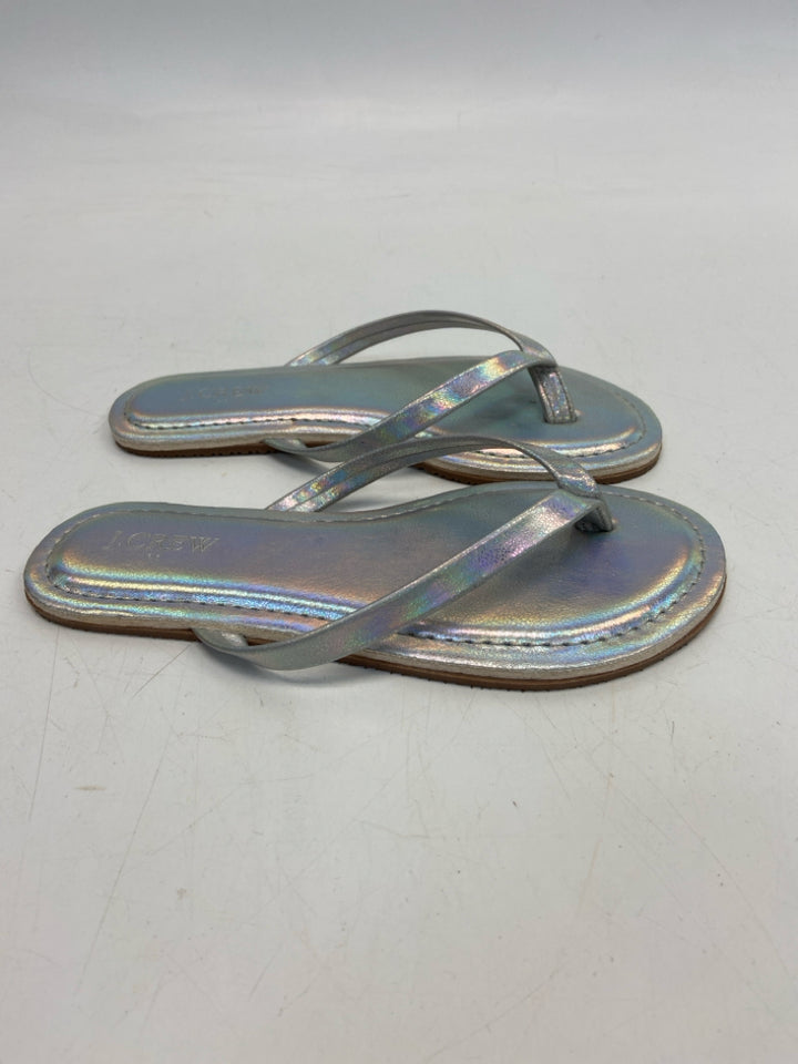 J Crew SIZE 13 Silver Iridescent Girl&