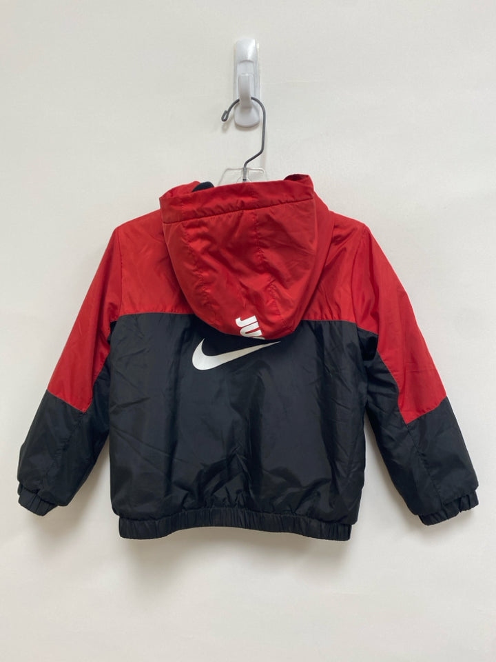 Nike SIZE 2T Red/Black Zip Down Hooded Boy&