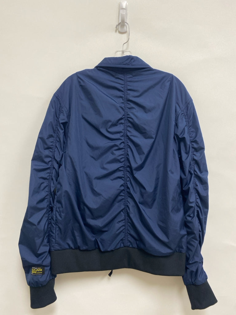 Michael Stars Size L Navy Black Trimmed Zip Down Ladies Jacket