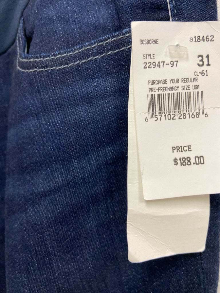 NWT Adriano Goldschmied Size 31 Dark Denim Maternity Pants