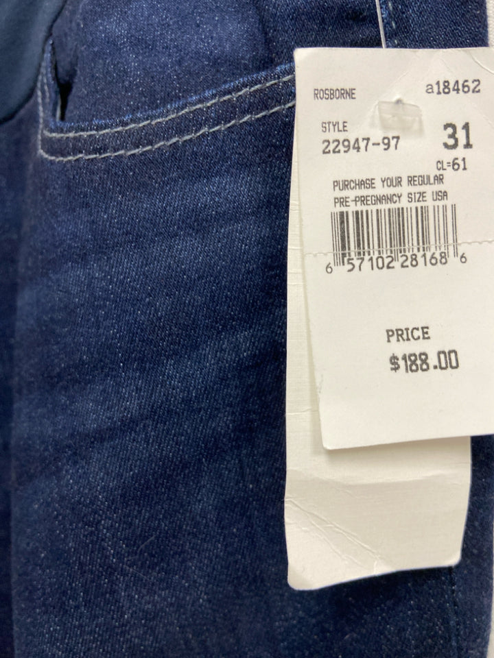 NWT Adriano Goldschmied Size 31 Dark Denim Maternity Pants