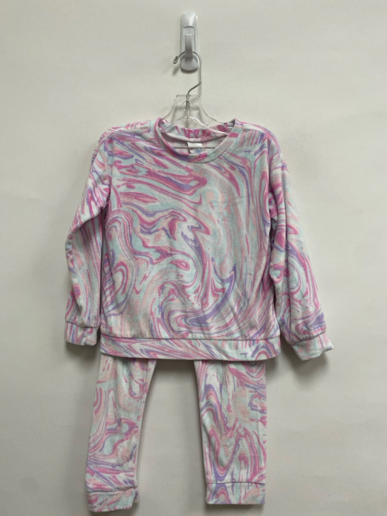 The Place SIZE 5T Pink Purple/Blue Swirl Velour Girl&