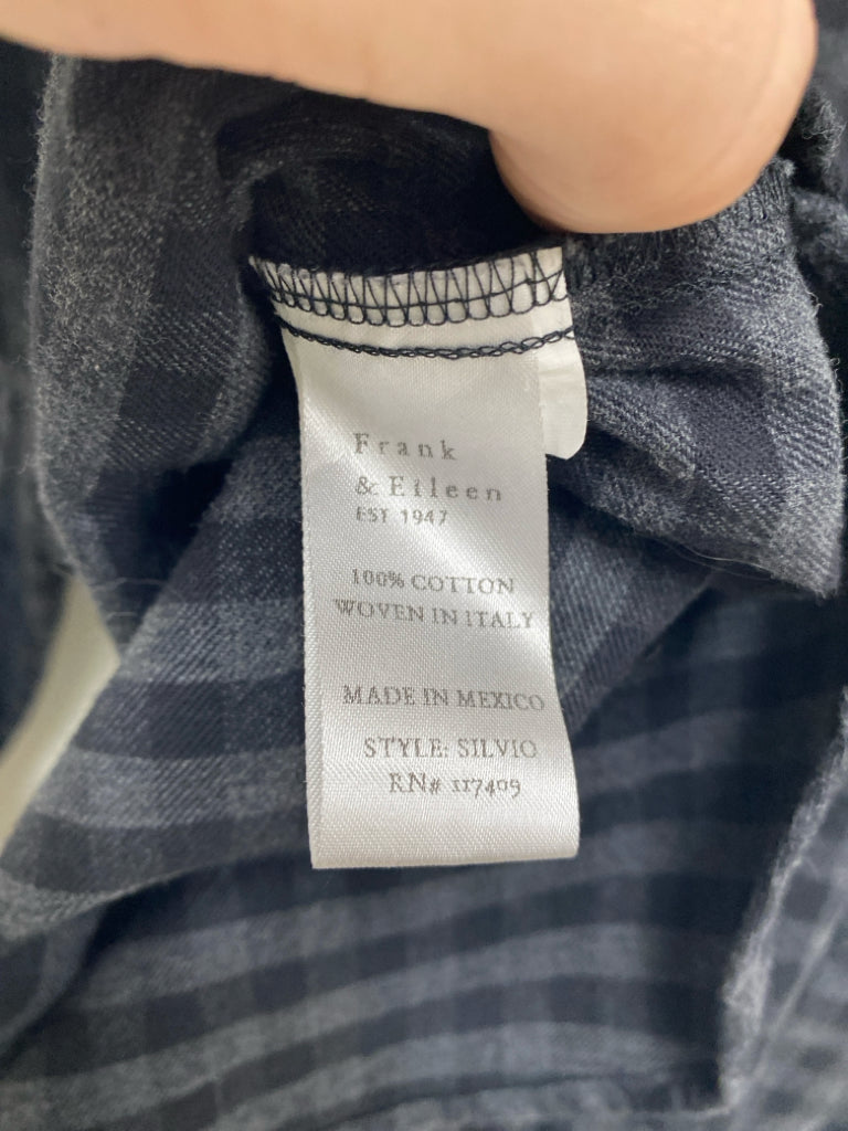 Frank &amp; Eileen Size S Black/Gray Buffalo Check Ladies Top