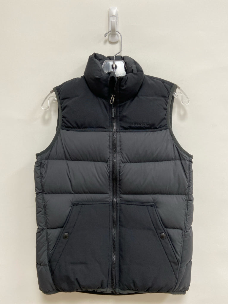 C.C. Filson Size XS Black Charcoal Puffer Down Ladies Vest
