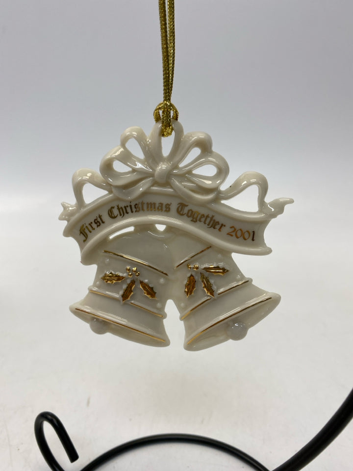 Lenox  Ornament 1st Christmas 2001 Bells