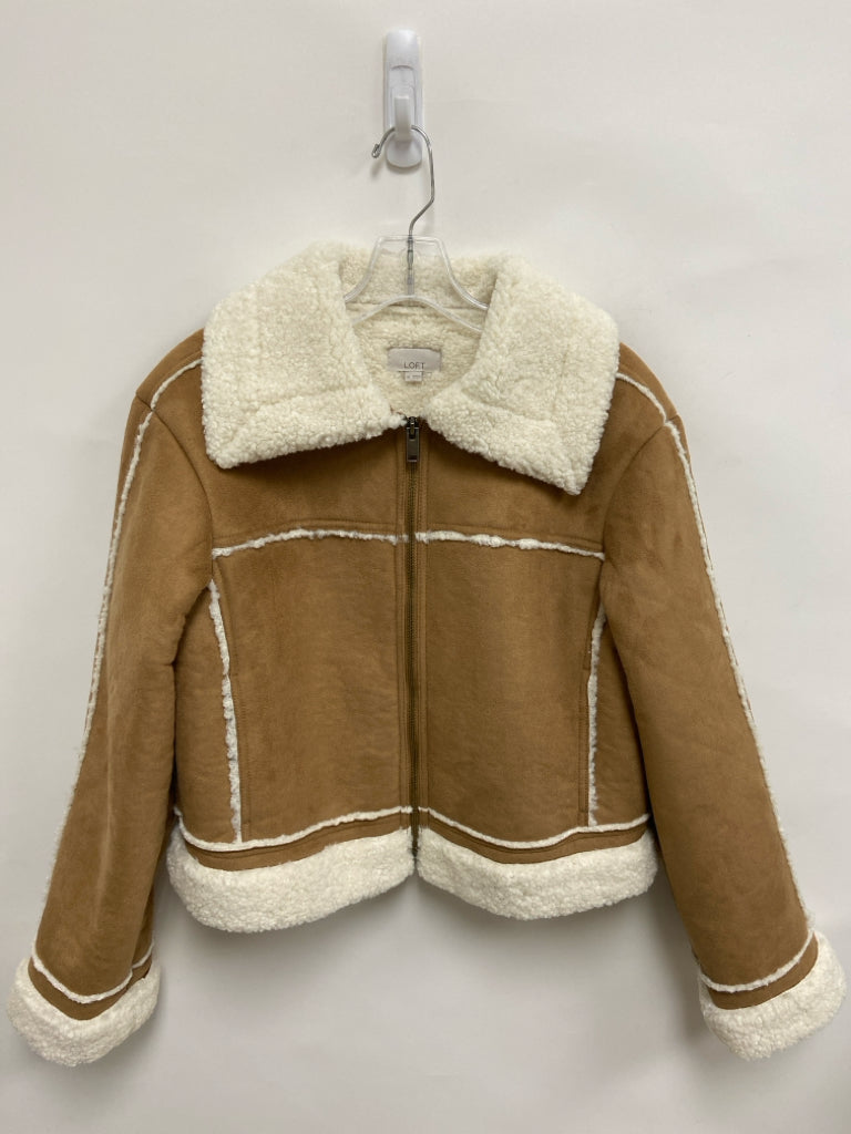 LOFT Size XS Brown Cream Ladies Jacket