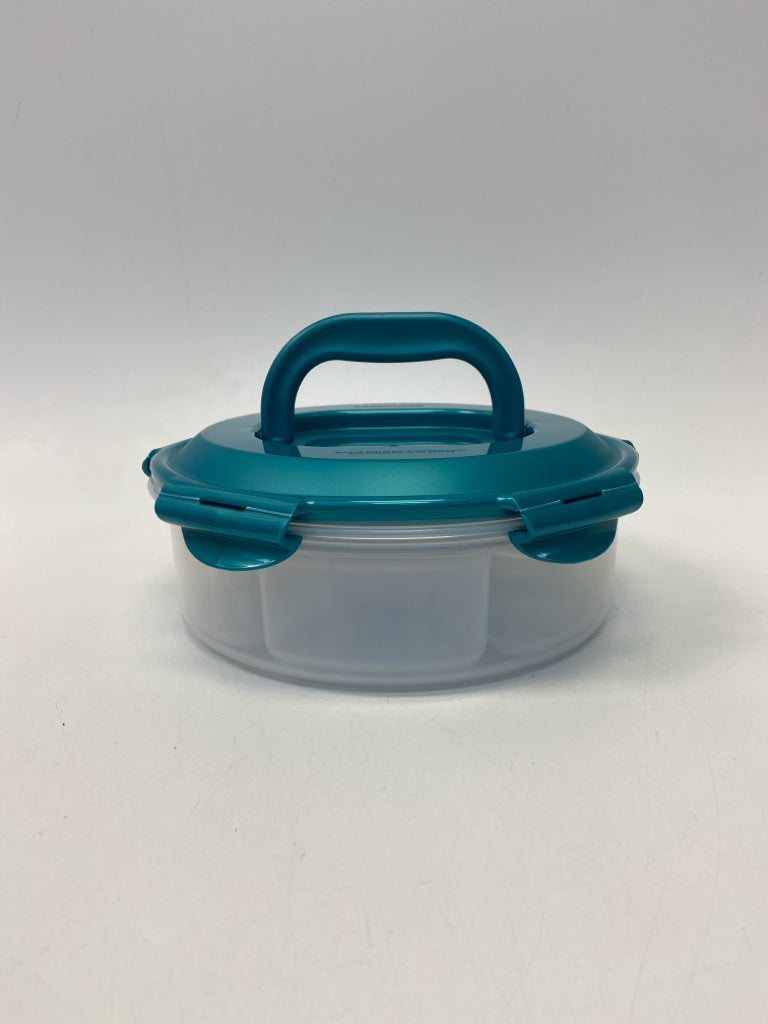 Lock &amp; Lock Turquoise Clear Storage Container
