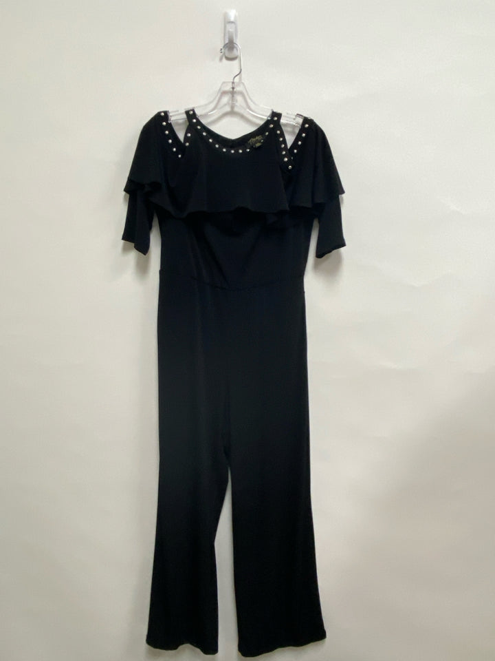 Size L Black Studded Cold Shoulder Ladies Jumpsuit