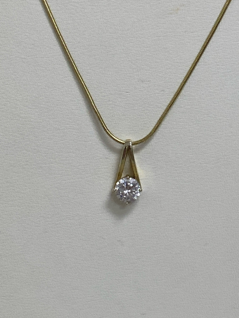 Ralph Lauren Gold Color Clear Jeweled Necklace