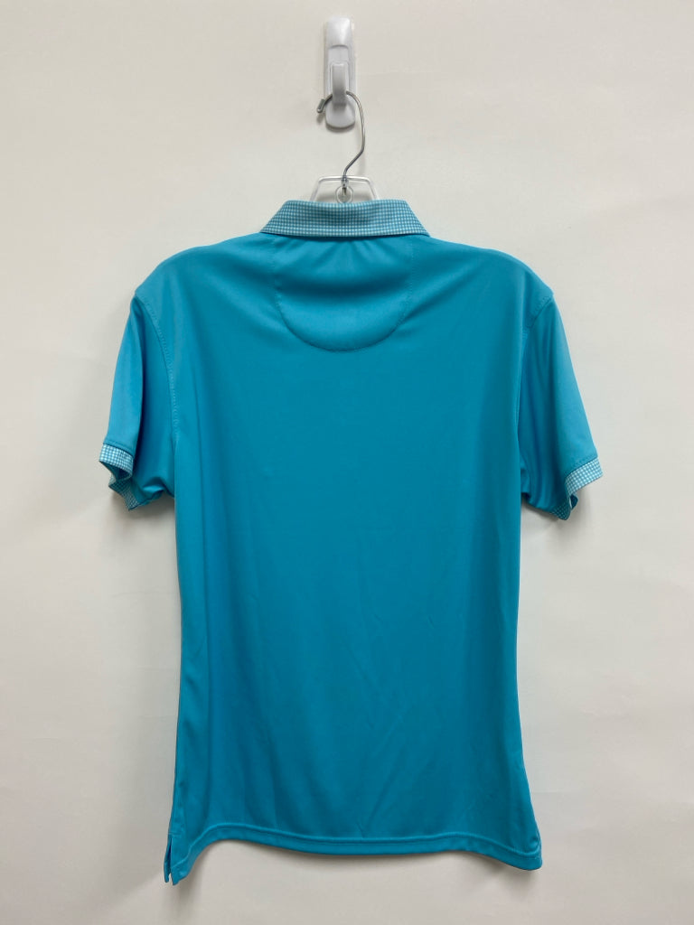 NWT Horn Legend Size M Turquoise White Polo Athletic Top