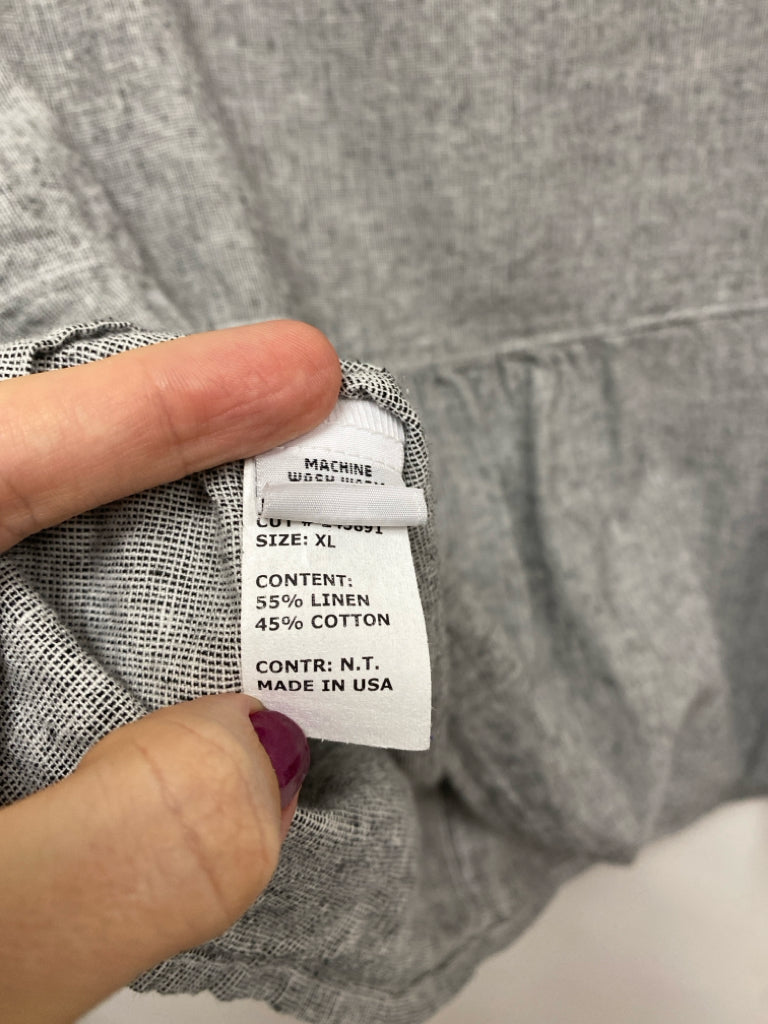 Cut Loose Size XL Gray Linen Blend Ladies Top