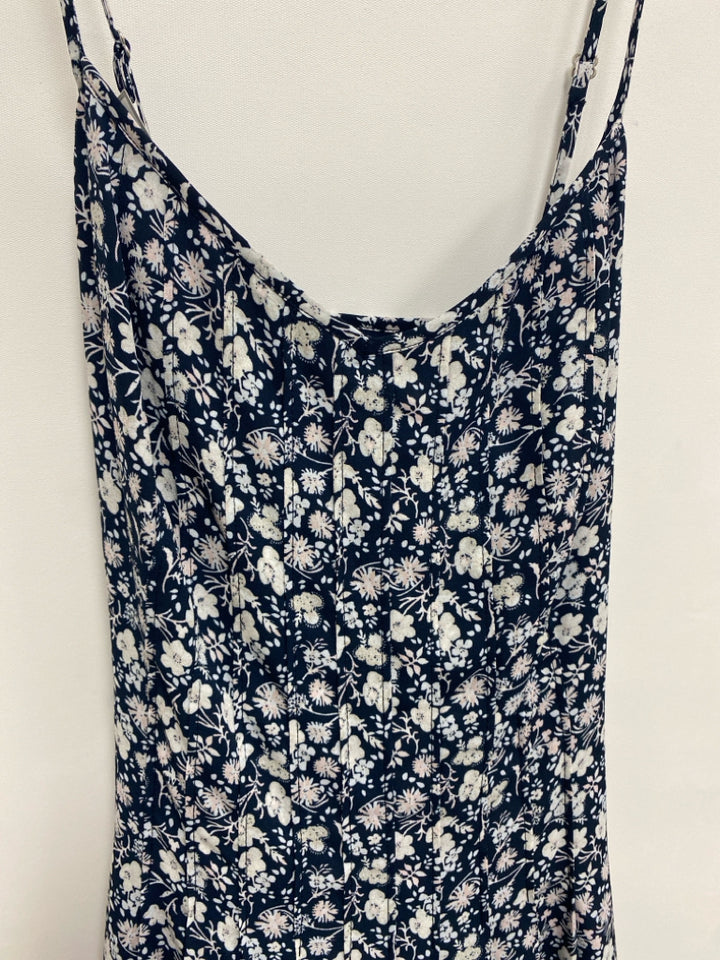 NWT Banana Republic Size 4 Black White/Pink Floral Sleeveless Ladies Dress