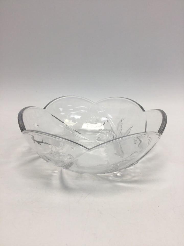 Clear Flowers Glass Bowl(s)