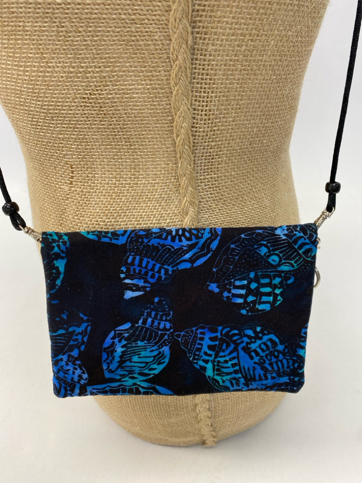 Black Blue Shell(s) Fabric Crossbody