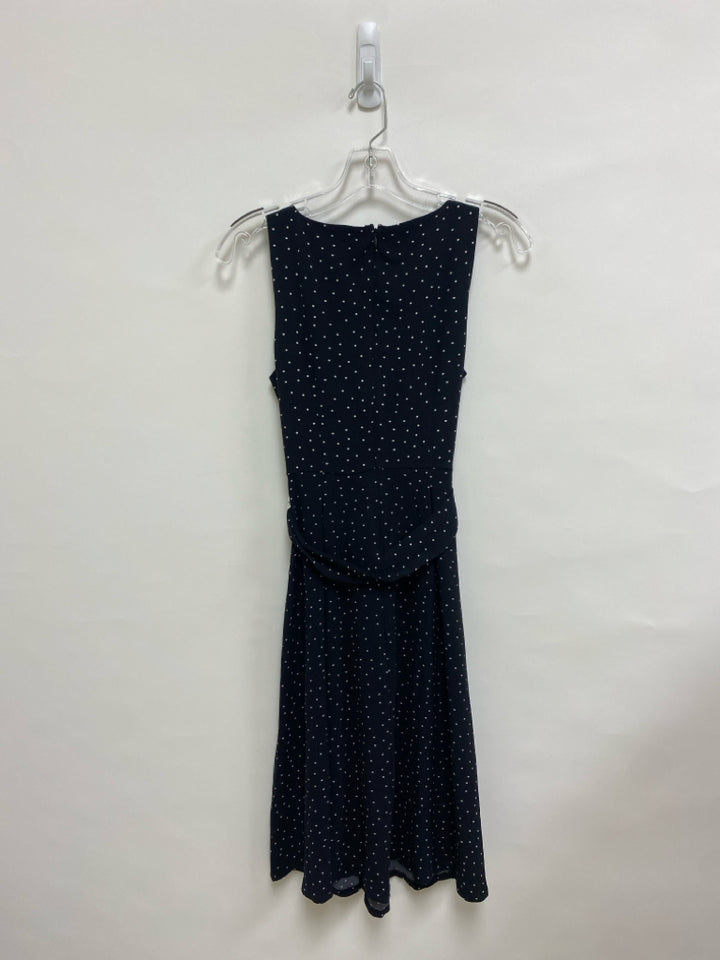 NWT Elle Size 4 Black White Polka Dot Sleeveless Ladies Dress