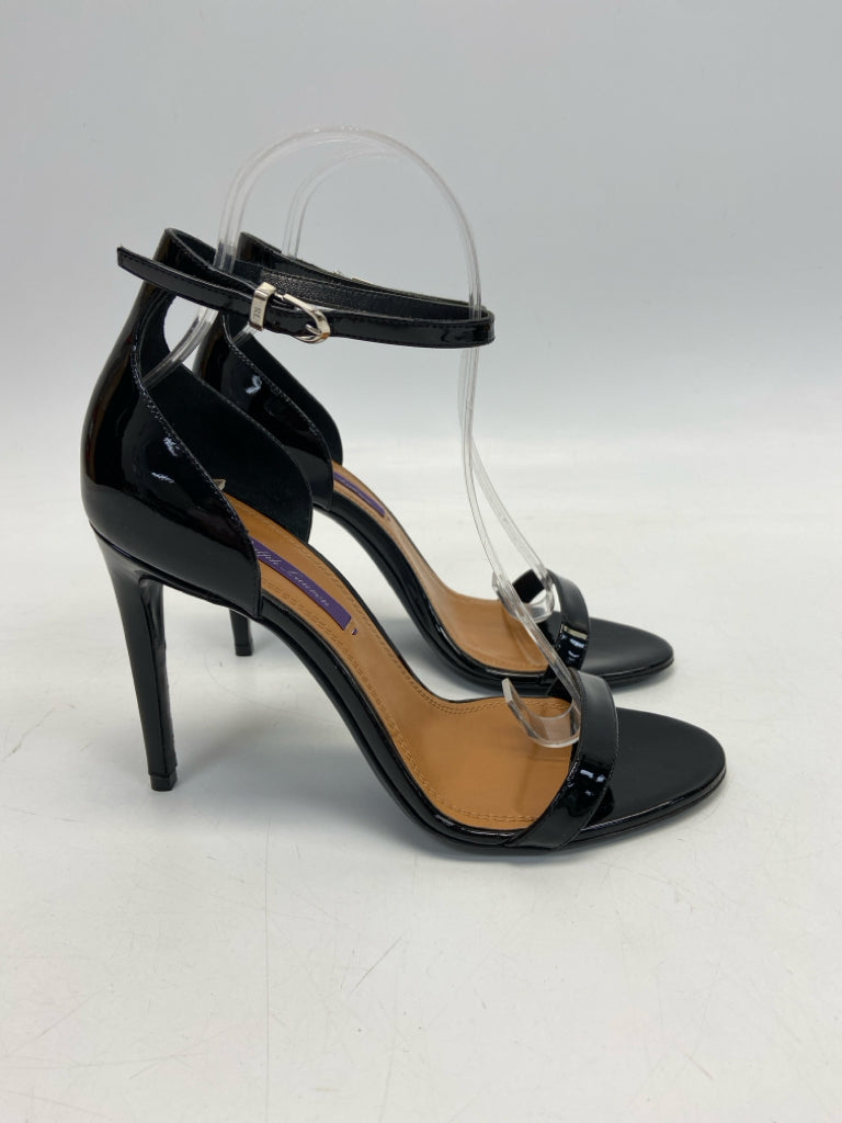 NWOT Ralph Lauren  Size 37B  Black Purple Label Patent Sandals