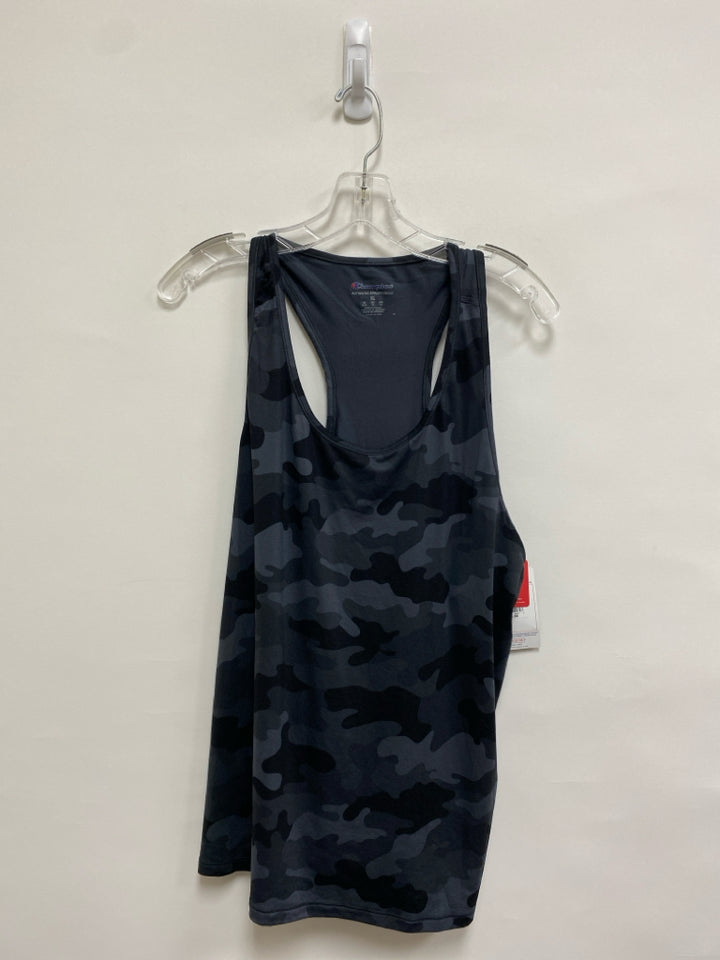 NWT Champion Size XL Black/Gray Camouflage Tank Athletic Top