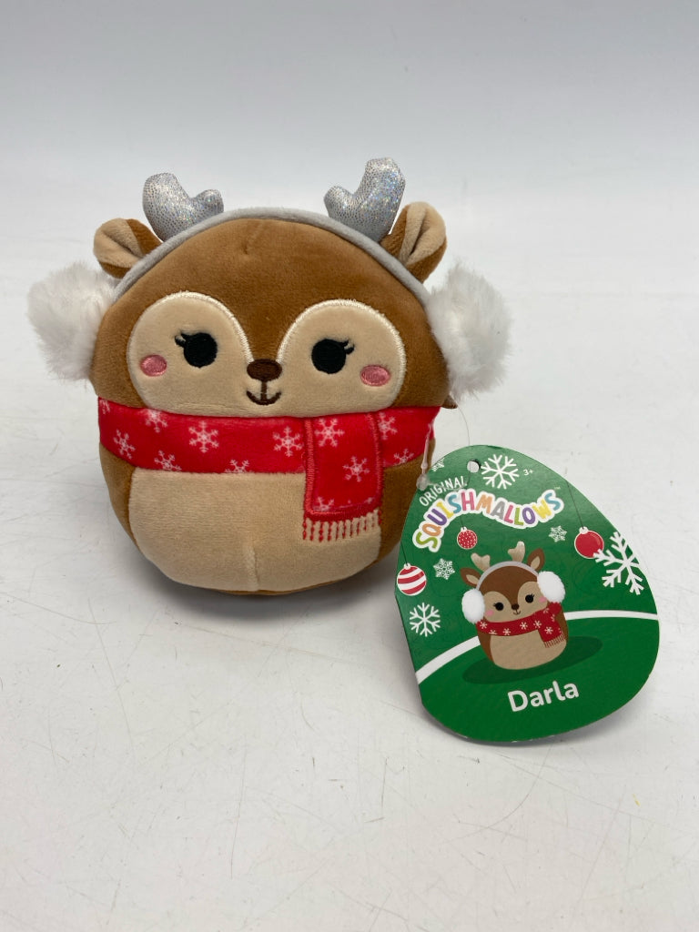 NWT Squishmallows Brown Red Stuffed Christmas