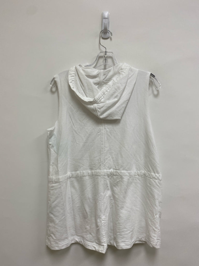 Lauren Ralph Lauren Size M White Hooded Sleeveless Ladies Jacket