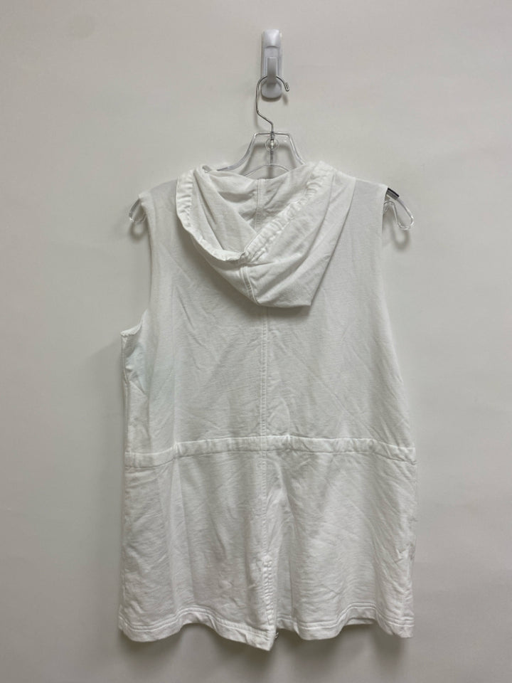 Lauren Ralph Lauren Size M White Hooded Sleeveless Ladies Jacket