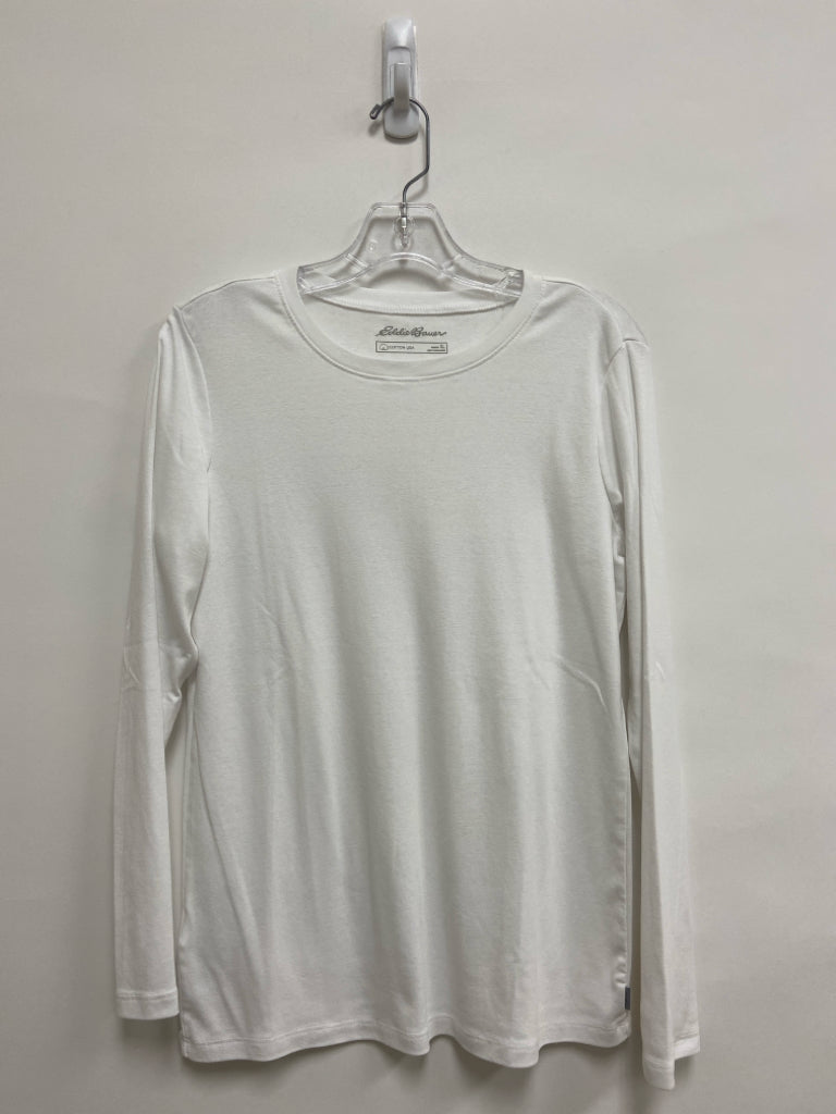 Eddie Bauer Size XL White Long Sleeve Tee Ladies Top