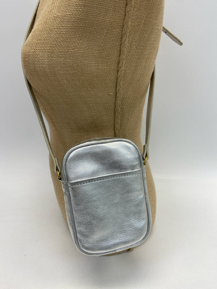 American Leather Co Silver Metallic Crossbody