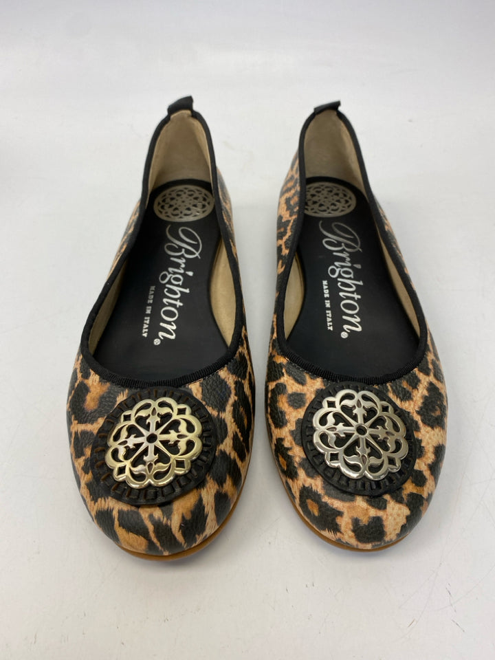 Brighton  Size 7 Brown Black Animal Print Flats