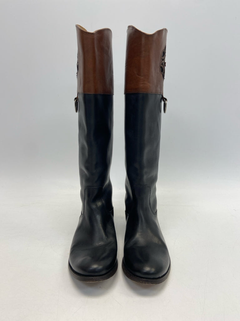 Frye US Shoe Size 8 Black Brown Leather Boots