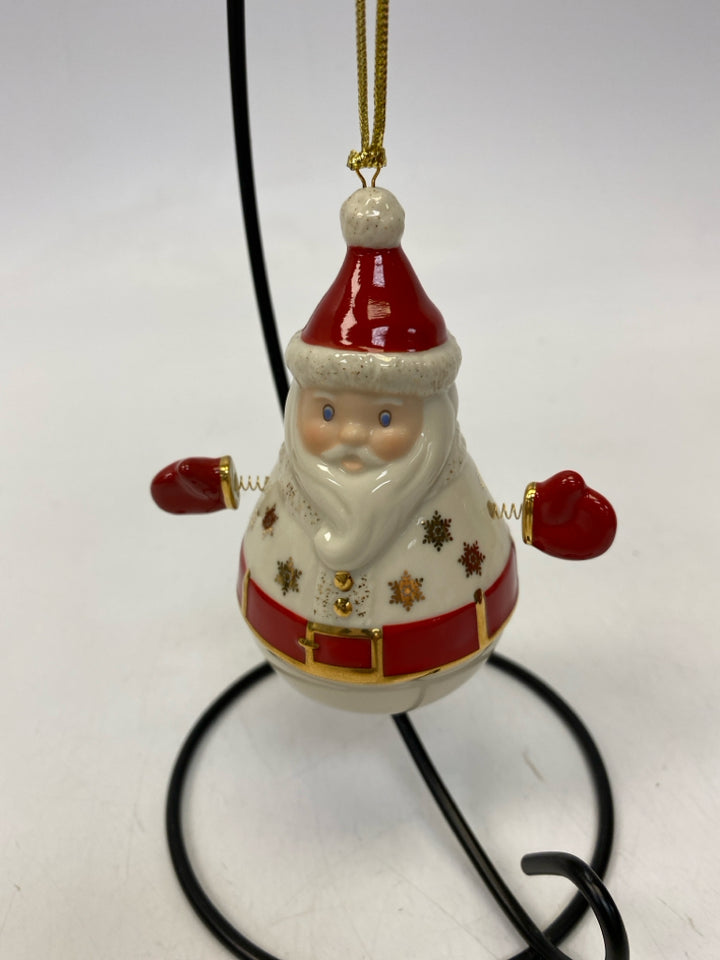 Lenox Ornament  Roly Poly Santa