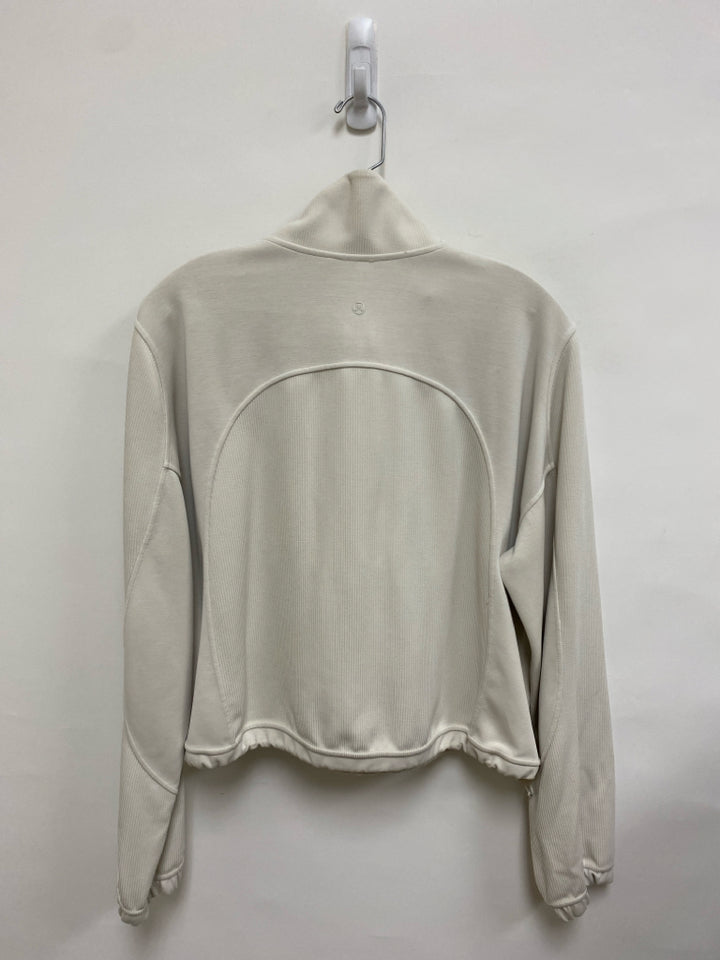 Lululemon Size 10 Cream Quarter Zip Athletic Jacket