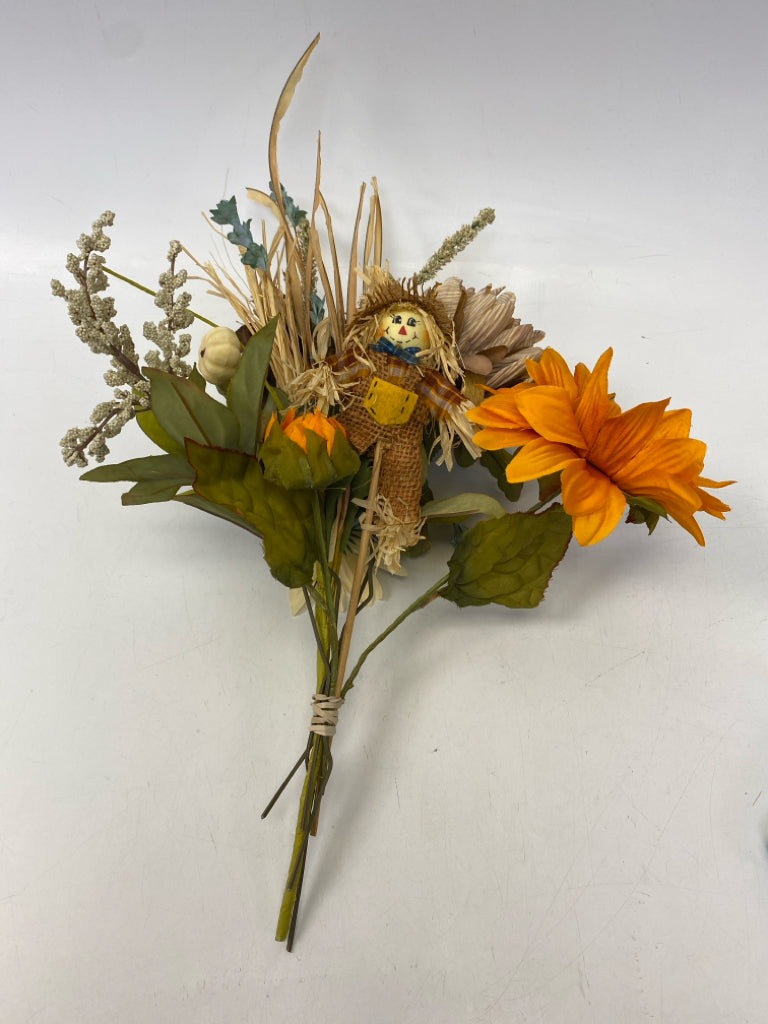 Orange/Cream Blue/Brown Scarecrow Fall