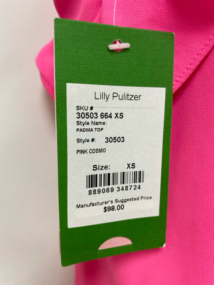 NWT LILLY PULITZER Size XS Pink Ruffles Halter Ladies Top