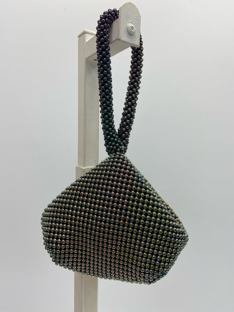 Multi-Color Iridescent Beaded Handbag
