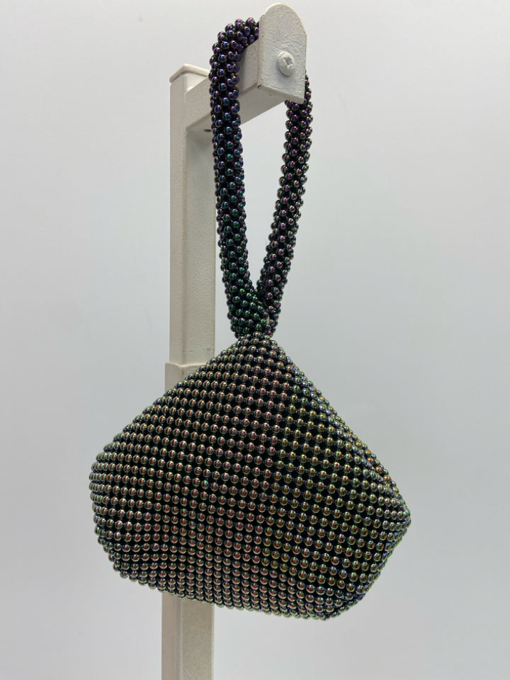 Multi-Color Iridescent Beaded Handbag