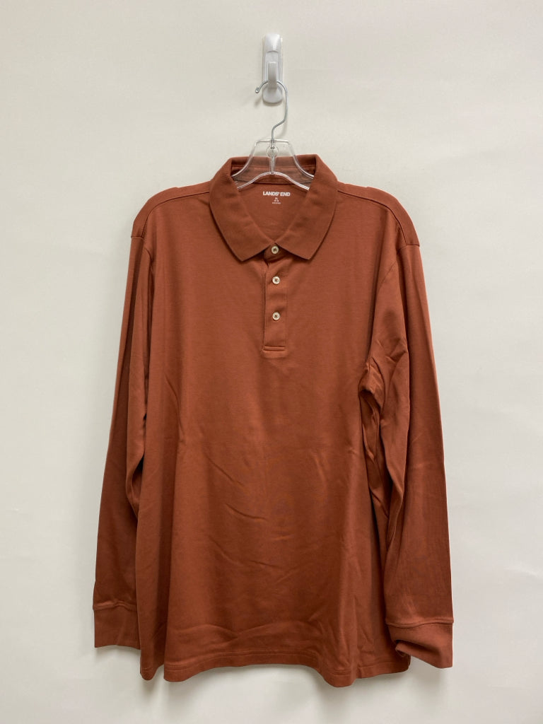 Lands End Size XL Dark Terra Cotta Polo Men&