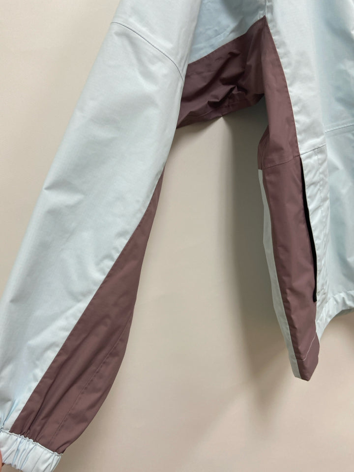 NWT North Face Size S Pale Blue Hooded Zip Down Men&